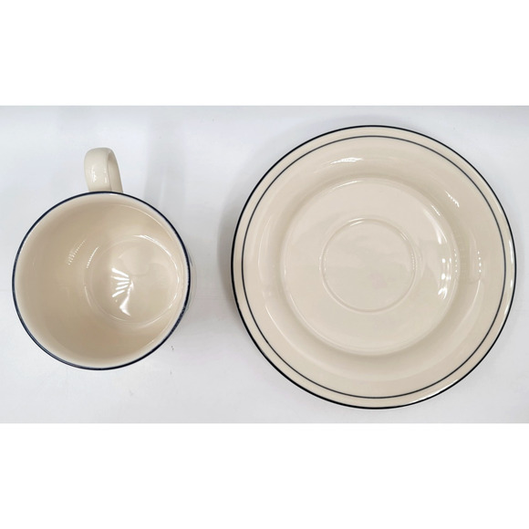 Lenox Chinastone Poppies on Blue Cup & Saucers Red Flowers & Blue Leaves - Picture 7 of 11